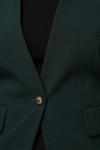 Maison Margiela Maison Margiela Green Single Breasted One Button Coat Women's Jacket