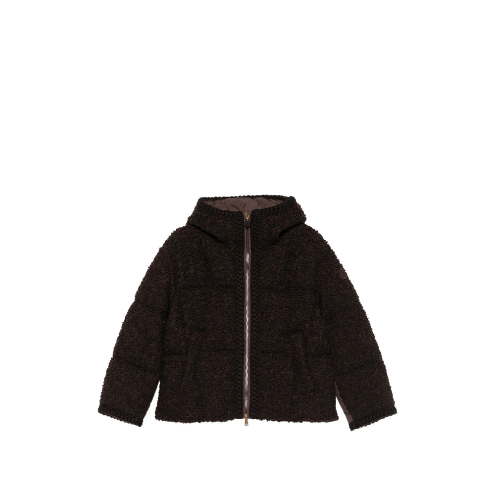 Moncler Brown Jackets - Puffer Jackets Women
