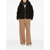 Moncler Brown Jackets - Puffer Jackets Women