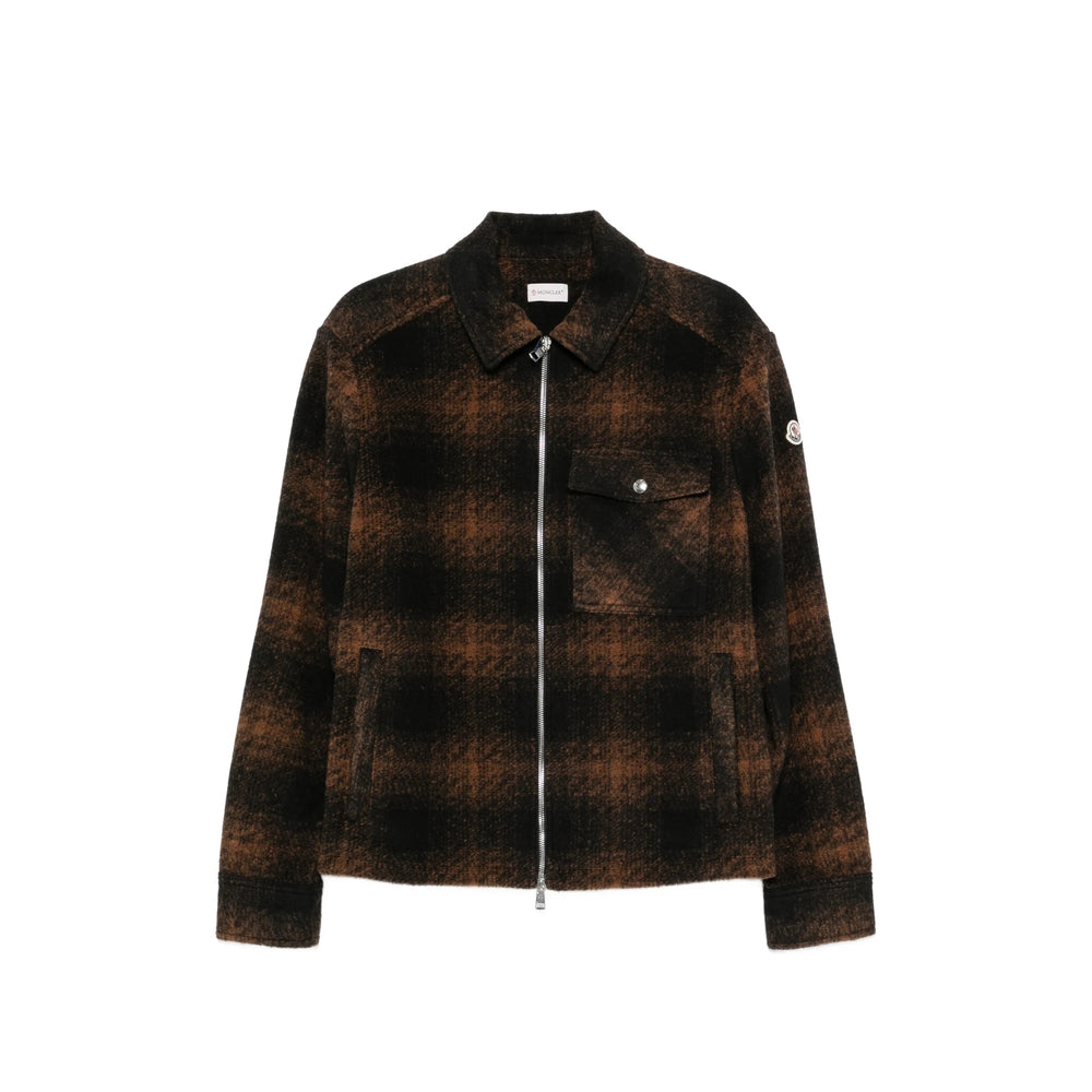 Moncler Brown Jackets - Shirt Jackets Men