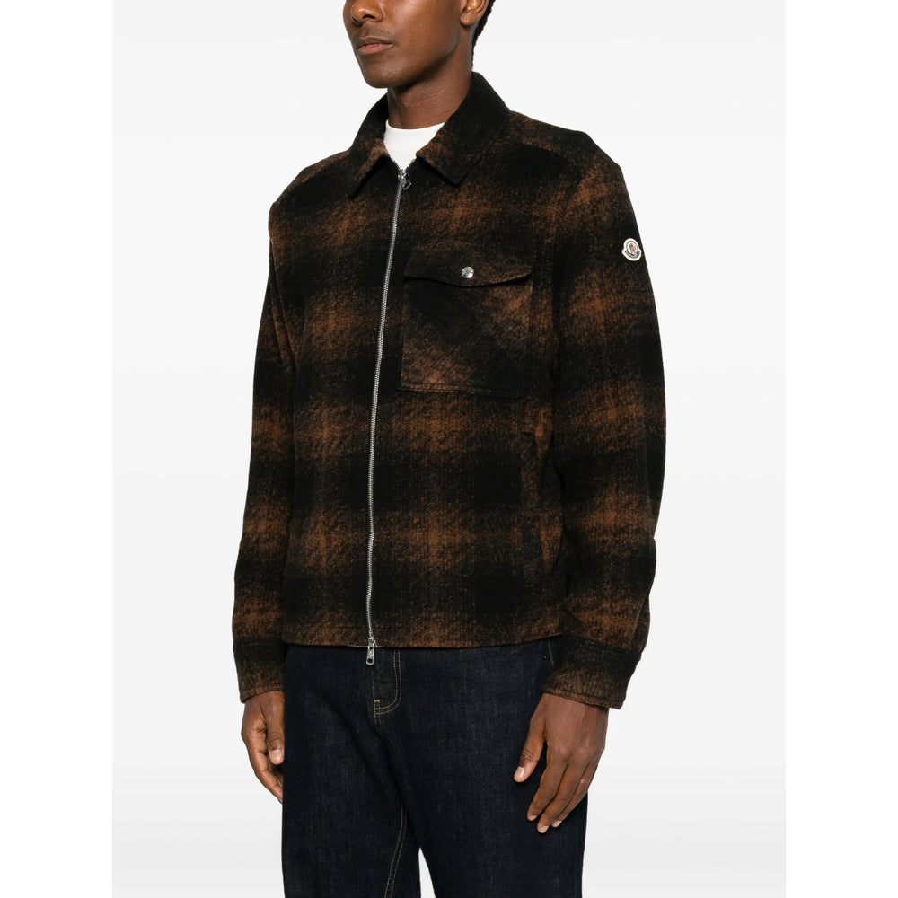 Moncler Brown Jackets - Shirt Jackets Men