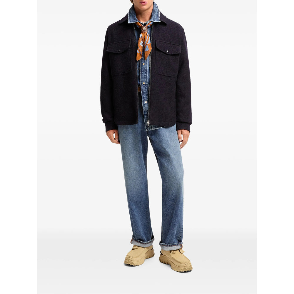 Moncler Blue Jackets - Shirt Jackets Men