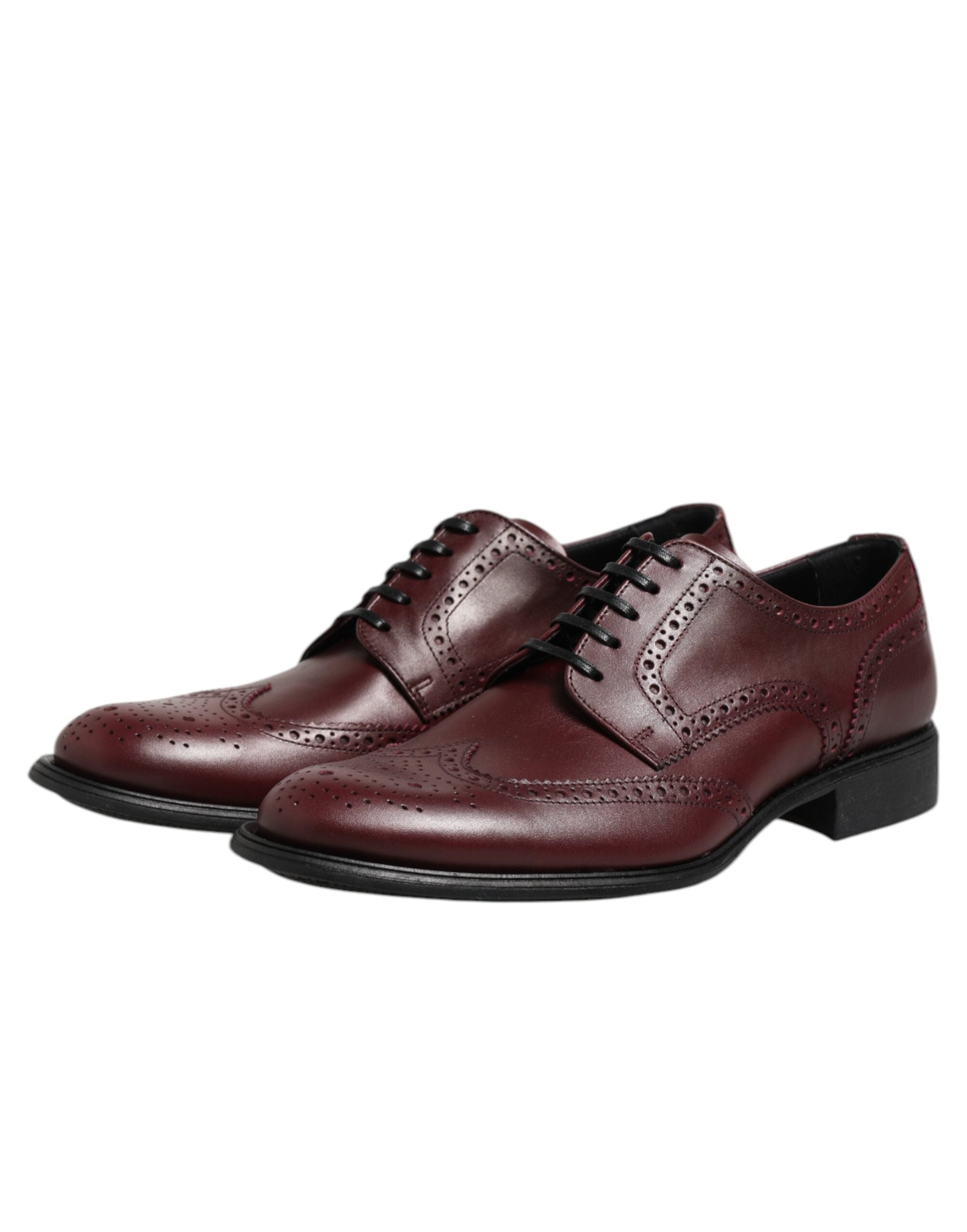 Dolce & Gabbana Dolce & Gabbana Brown Leather Lace Up Derby Dress Men's Shoes