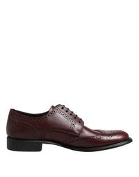 Dolce & Gabbana Dolce & Gabbana Brown Leather Lace Up Derby Dress Men's Shoes