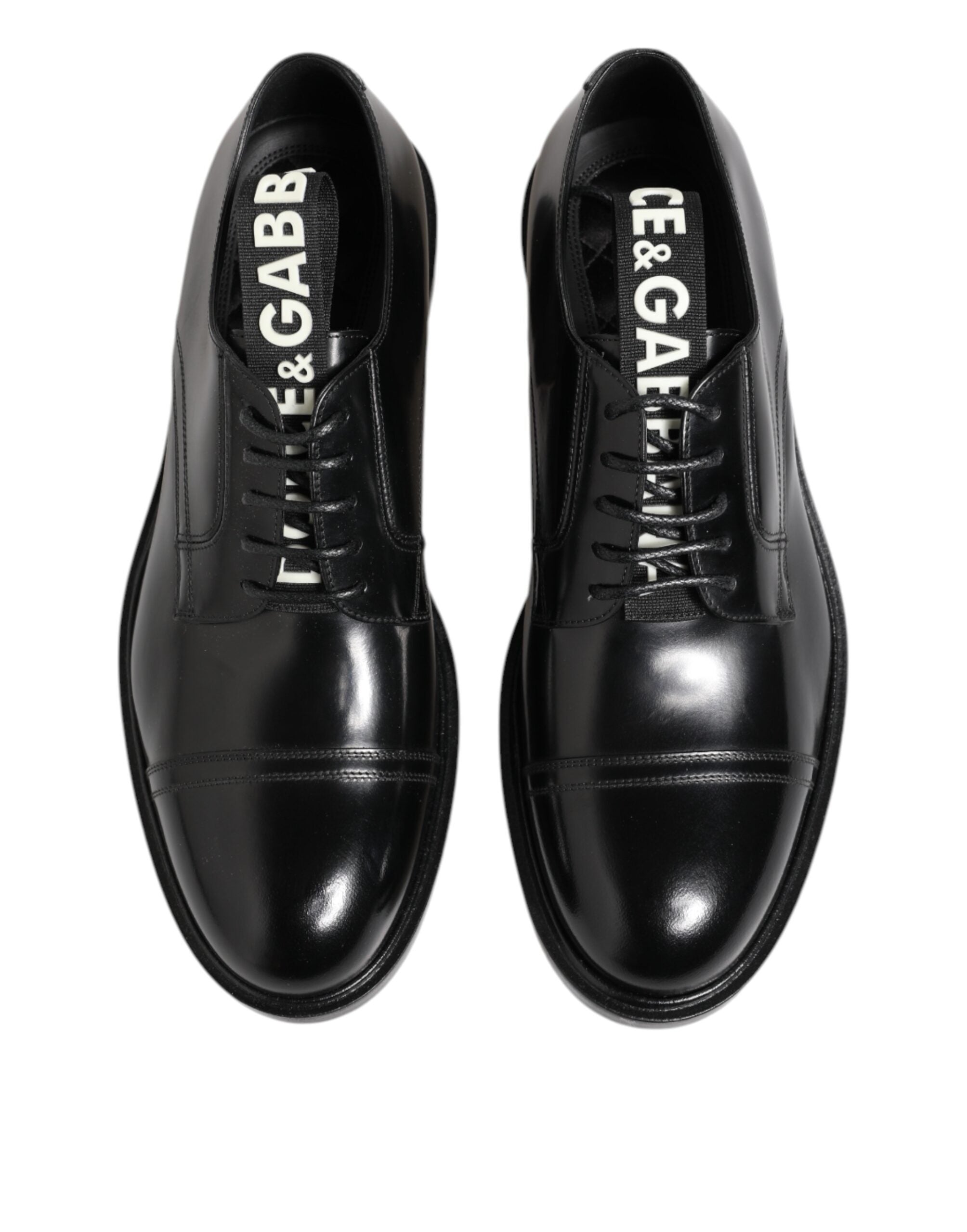 Dolce & Gabbana Dolce & Gabbana Black Leather Dress Lace Up Men Formal Men's Shoes