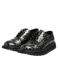 Dolce & Gabbana Dolce & Gabbana Black White Calfskin Chunky Derby Men's Shoes