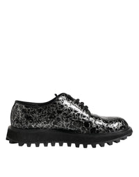 Dolce & Gabbana Dolce & Gabbana Black White Calfskin Chunky Derby Men's Shoes