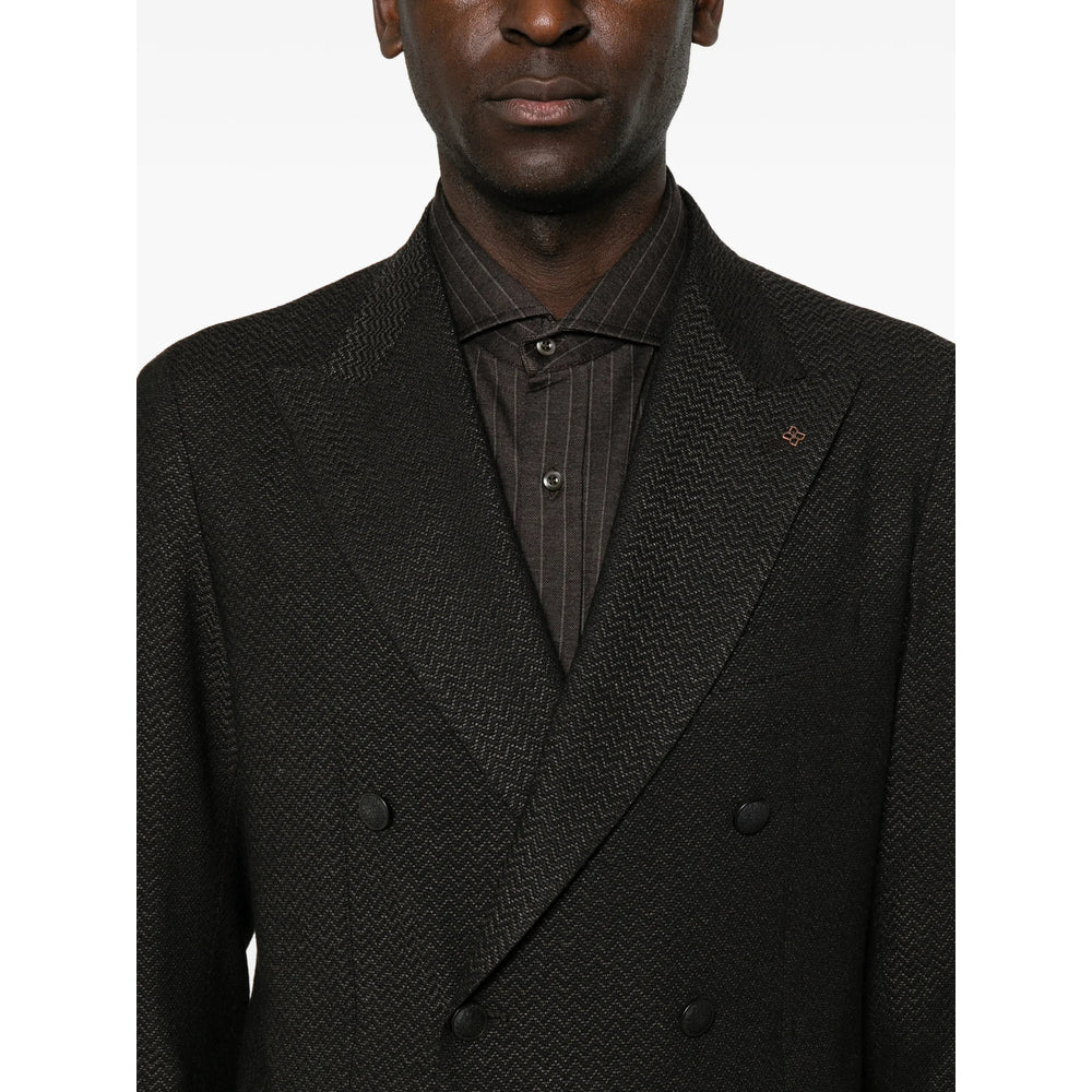 Tagliatore Black Jackets - Blazers Men