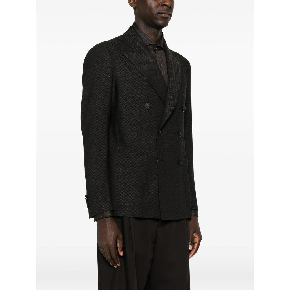 Tagliatore Black Jackets - Blazers Men