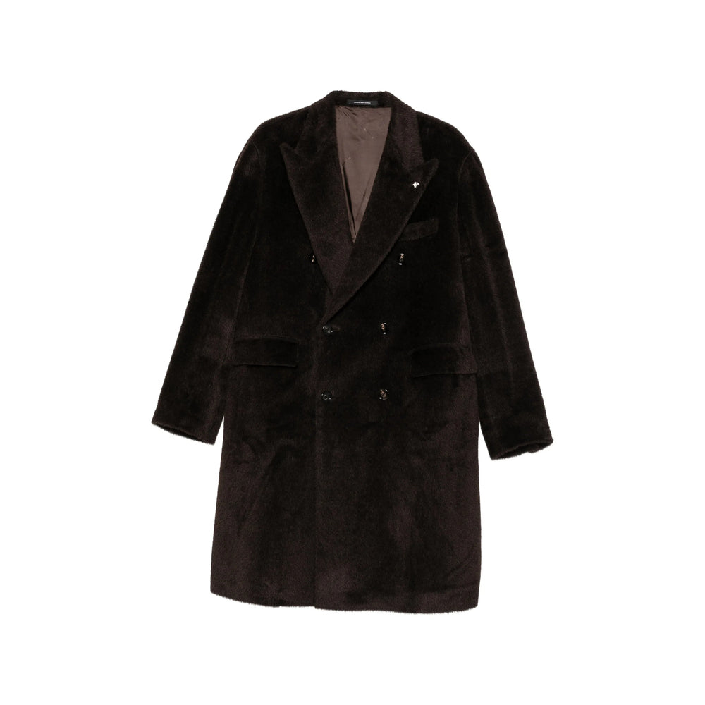 Tagliatore Brown Coats - Double Breasted Coats Men
