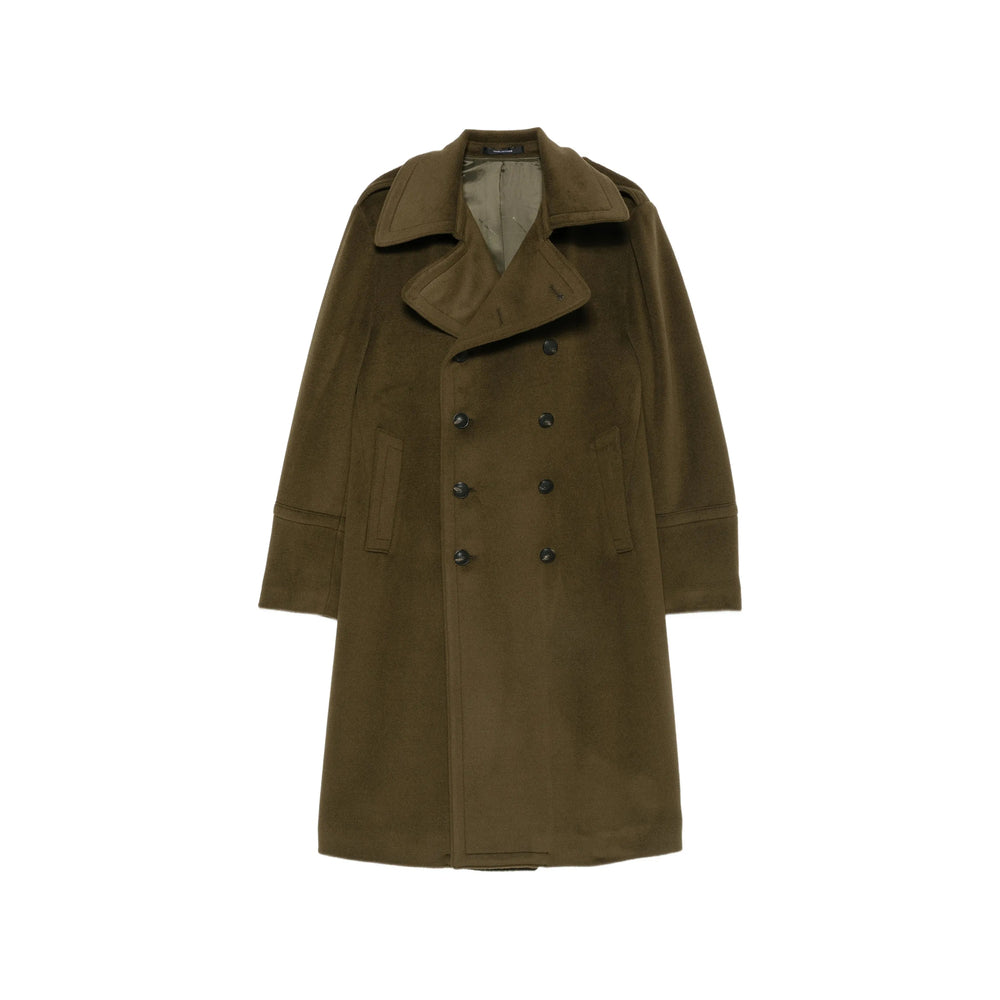 Tagliatore Green Coats - Double Breasted Coats Men