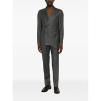 Tagliatore Grey Suits - Double Breasted Suits Men