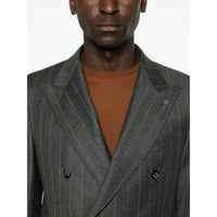 Tagliatore Grey Suits - Double Breasted Suits Men
