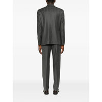Tagliatore Grey Suits - Double Breasted Suits Men