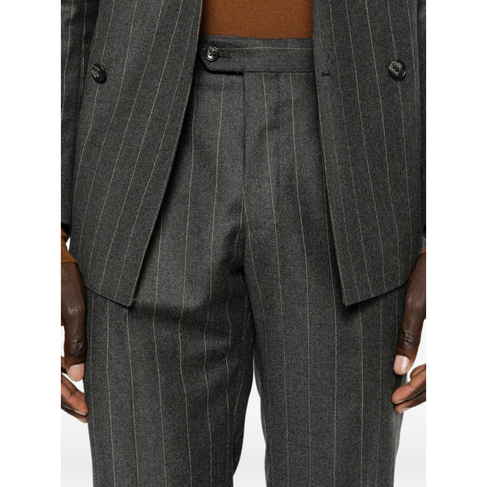 Tagliatore Grey Suits - Double Breasted Suits Men