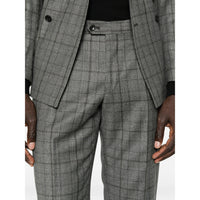 Tagliatore Grey Suits - Double Breasted Suits Men
