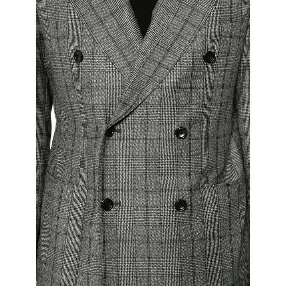 Tagliatore Grey Suits - Double Breasted Suits Men