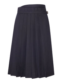 Dries Van Noten Dries Van Noten Women Navy Blue Pleated Midi Skirt