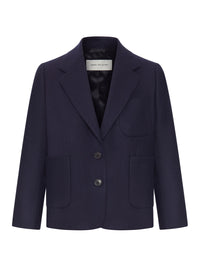 Dries Van Noten Women Navy Blue Single-Breasted Blazer