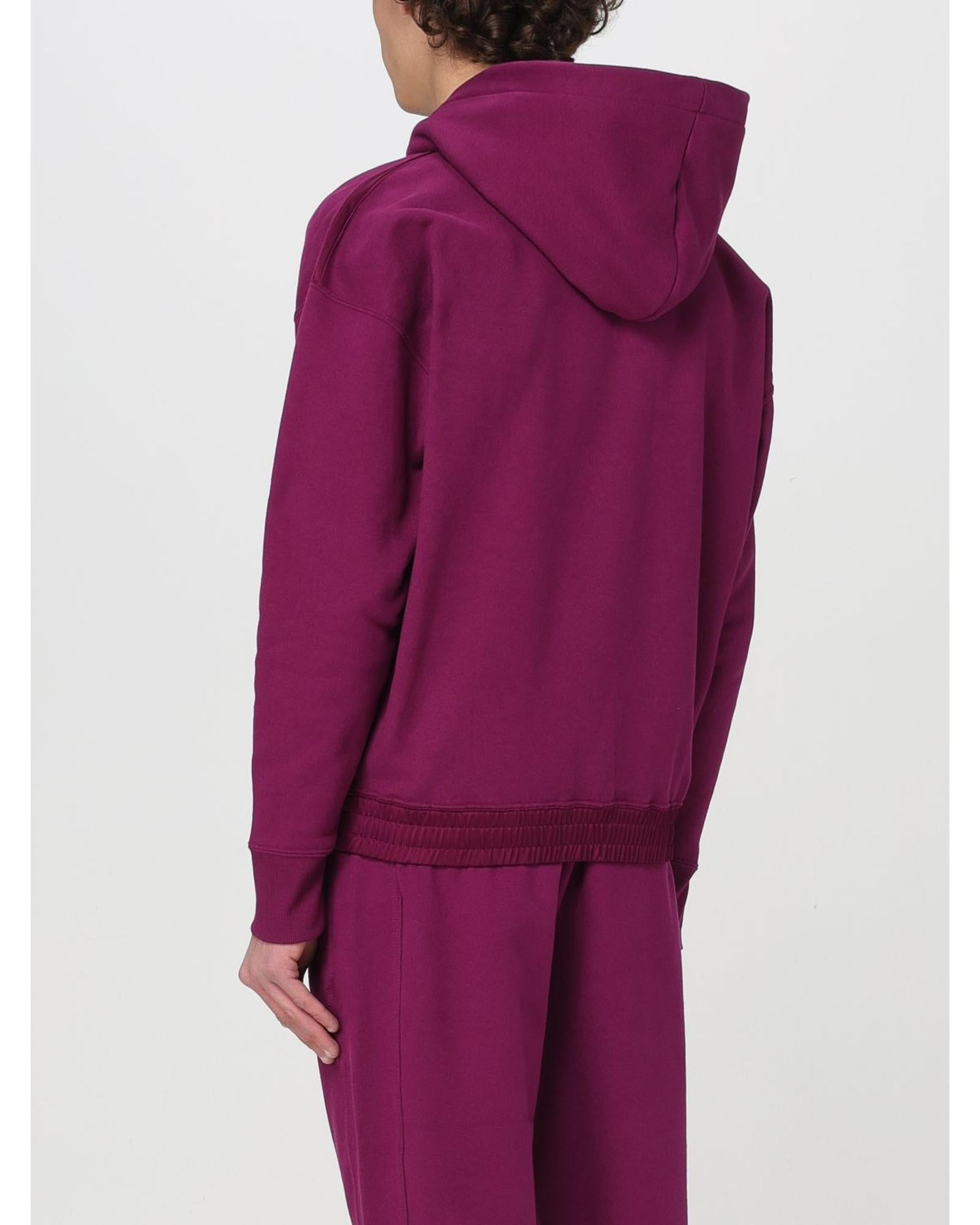 Saint Laurent Relaxed Fit Hoodie Men Fuchsia Sweatshirts & Hoodies