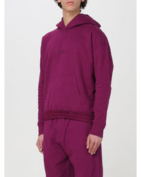 Saint Laurent Relaxed Fit Hoodie Men Fuchsia Sweatshirts & Hoodies