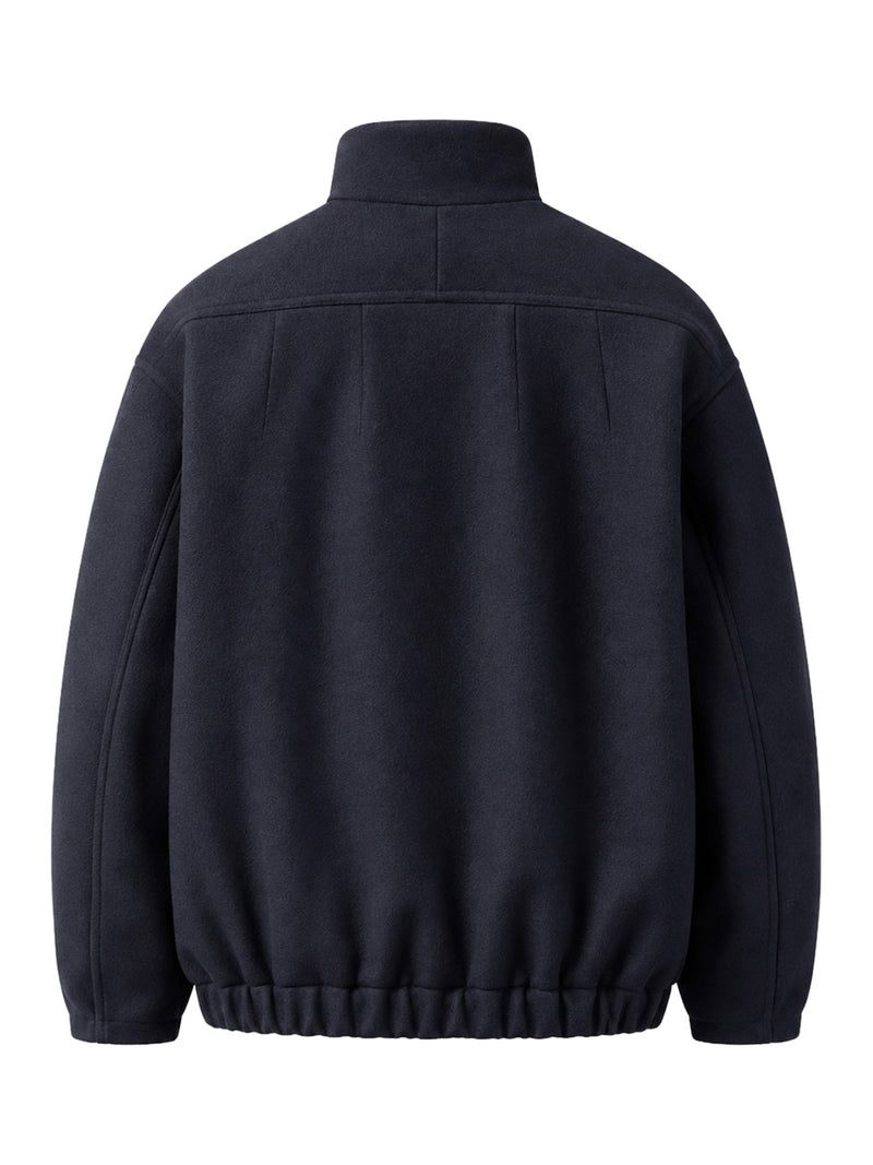 Dries Van Noten Women Wool-Blend Bomber Jacket With High Collar