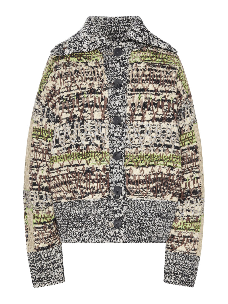 Dries Van Noten Women Multicolor Jacquard Cardigan