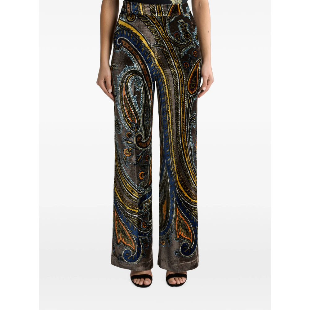 Etro Grey Trousers - Straight Trousers Women