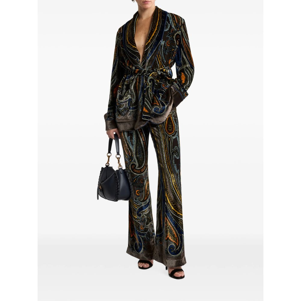 Etro Grey Trousers - Straight Trousers Women