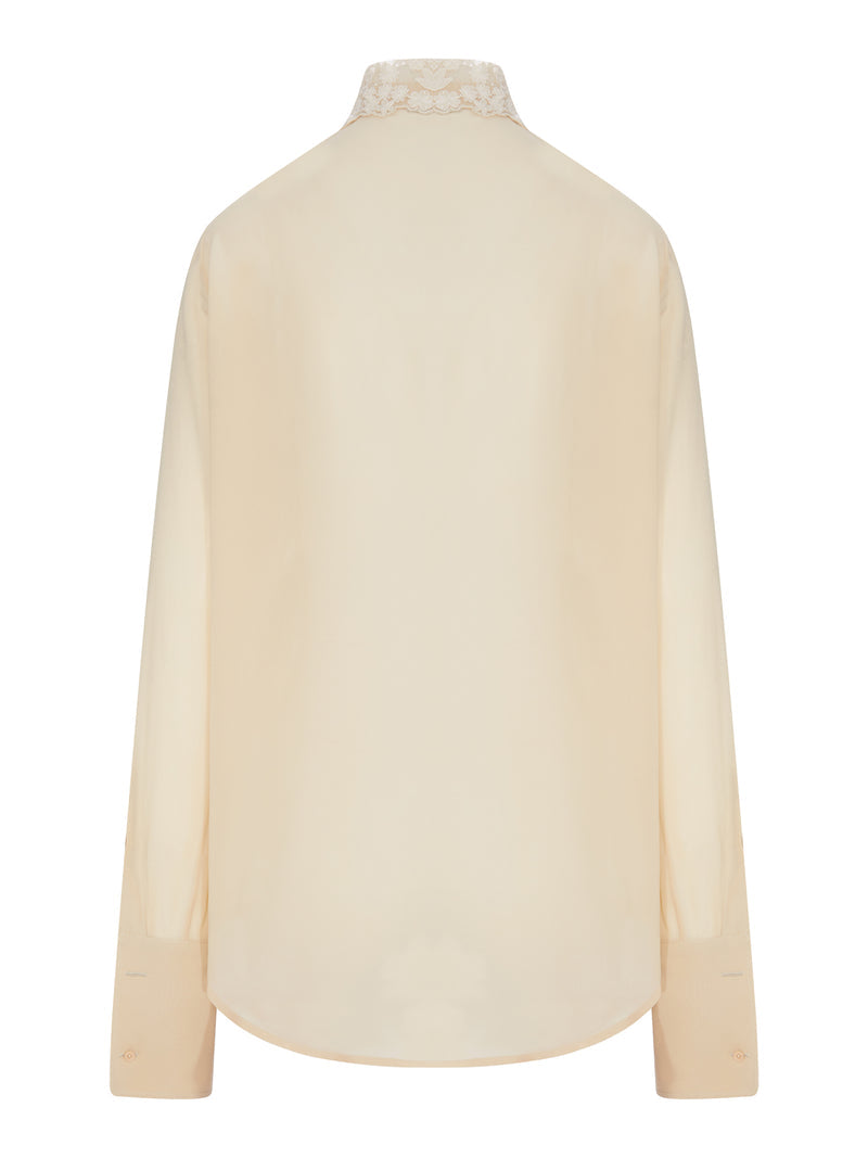 Fendi Fendi Women Georgette Shirt With Lace Inserts