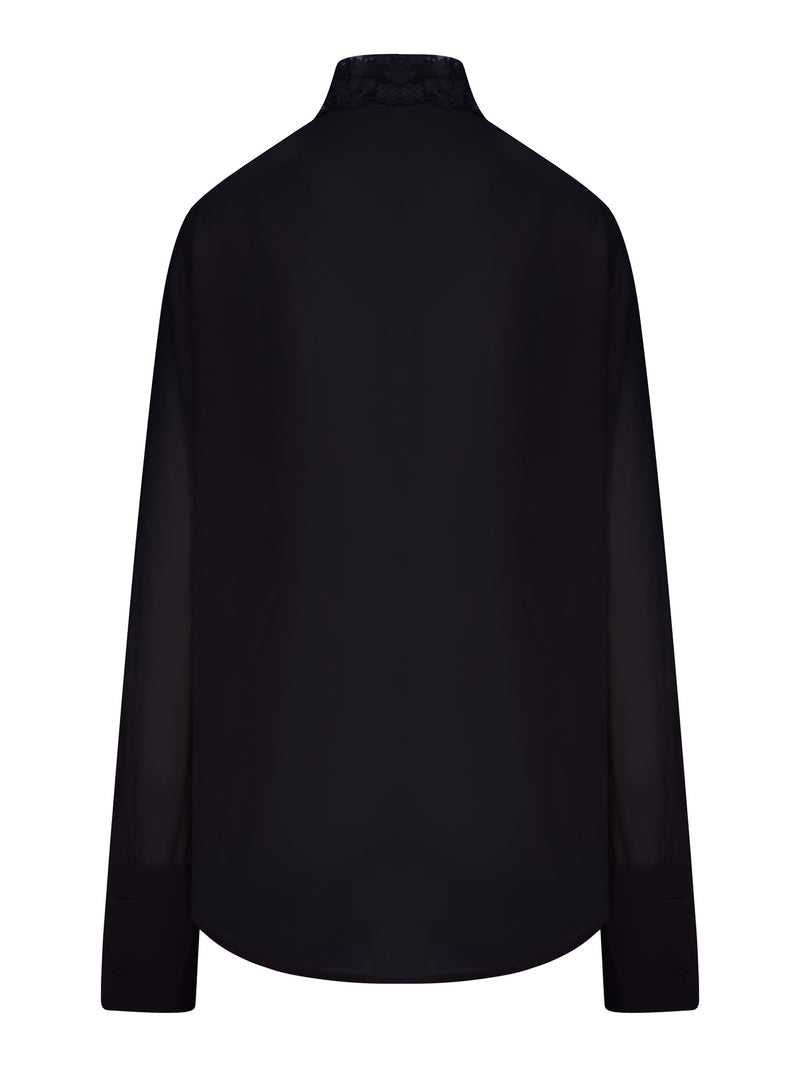 Fendi Fendi Women Georgette Shirt With Lace Inserts