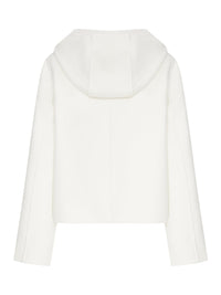 Fendi Women Ff Zip-Up Hooded Blouson In Wool Blend