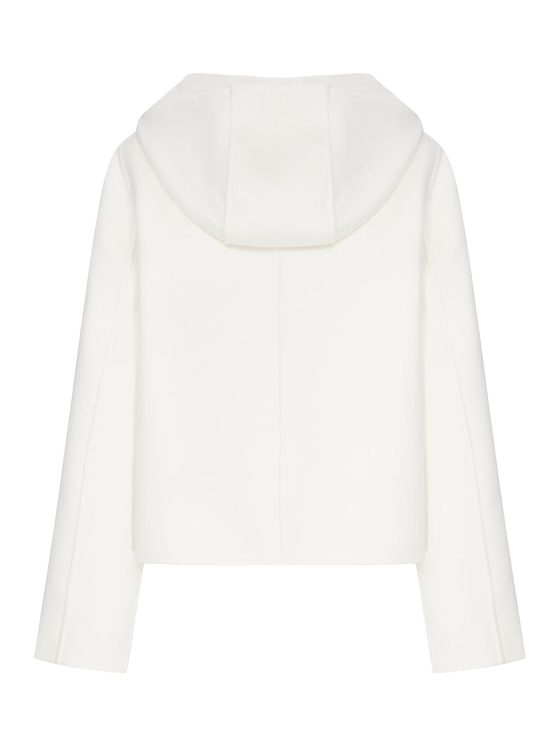 Fendi Women Ff Zip-Up Hooded Blouson In Wool Blend