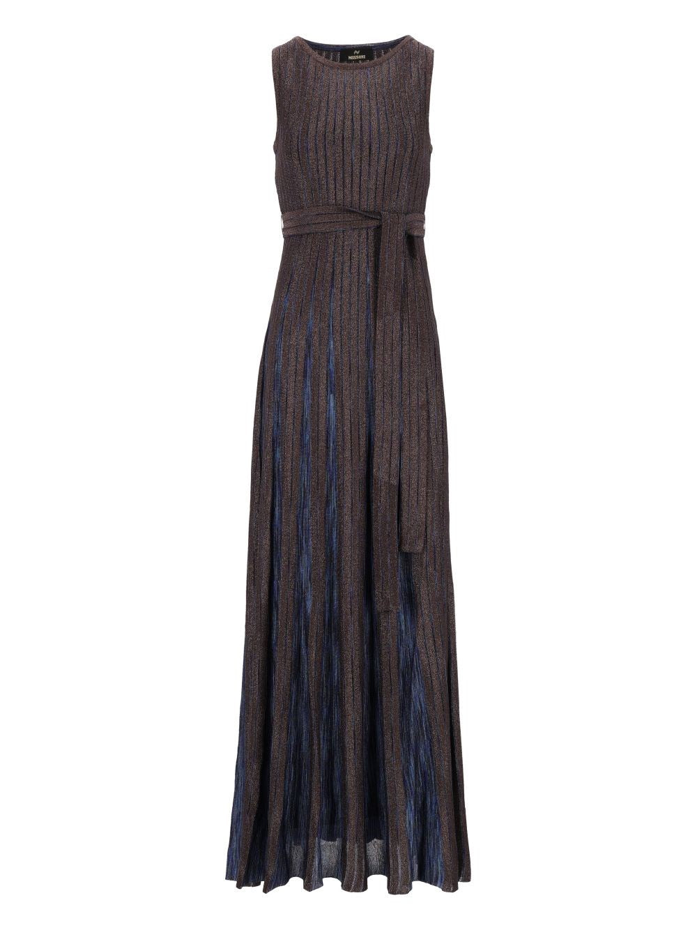 Missoni Women Long Lamé Viscose Dress With A Belt