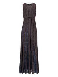Missoni Women Long Lamé Viscose Dress With A Belt