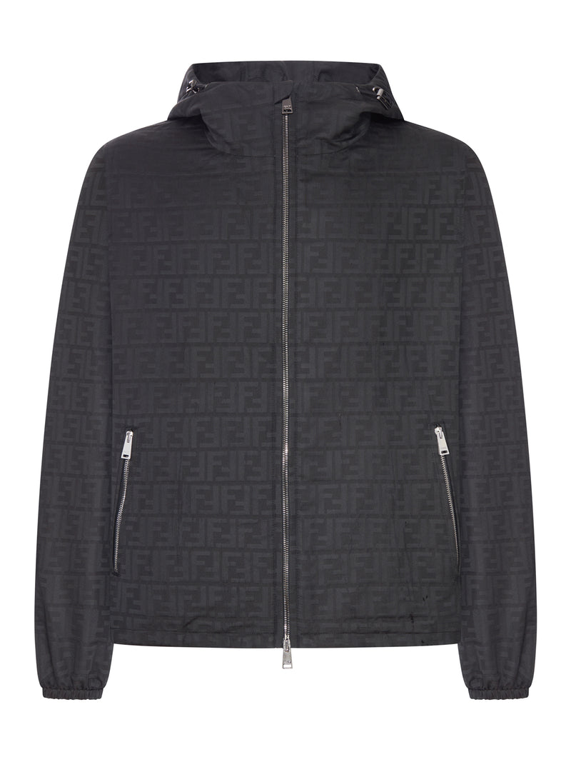 Fendi Men Nylon Blouson With Ff Motif