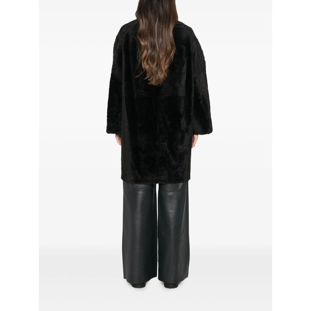 Yves Salomon Black Jackets - Faux Fur & Shearling Jackets Women