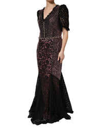 Dolce & Gabbana Multicolor Embellished Mermaid Gown Women's Dress