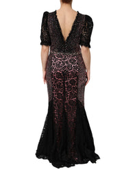 Dolce & Gabbana Multicolor Embellished Mermaid Gown Women's Dress