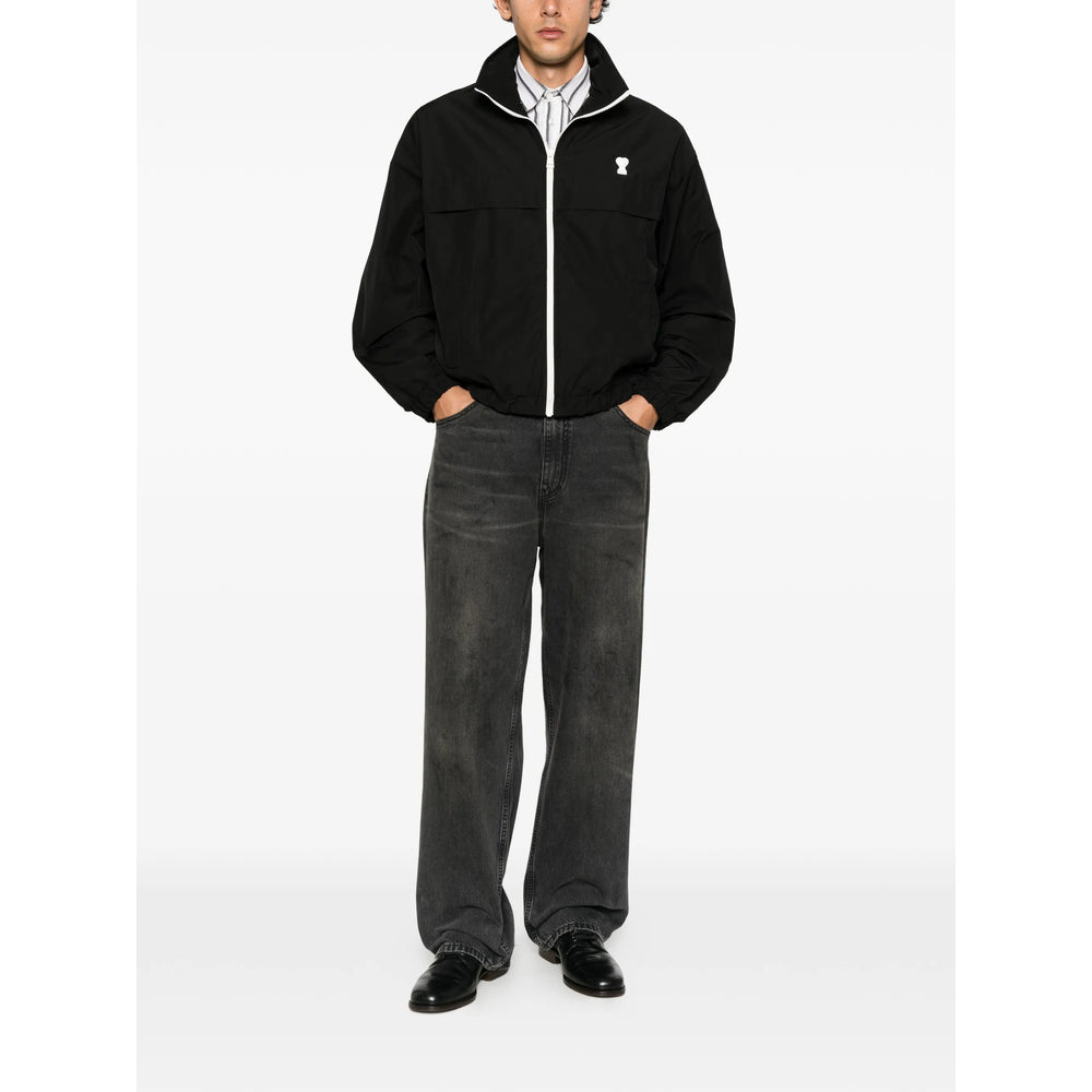Ami Paris Black Jackets - Sport Jackets & Windbreakers Men