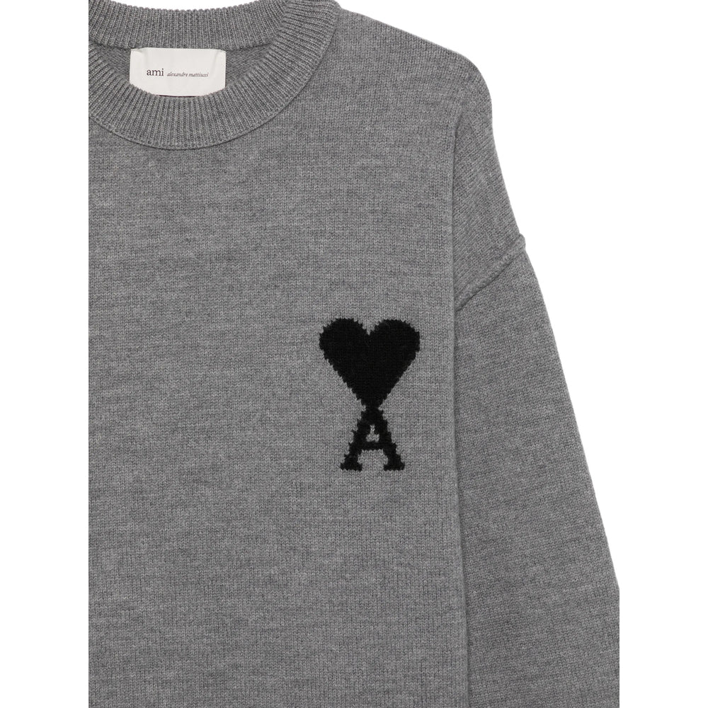 Ami Paris Grey Sweaters & Knitwear - Jumpers Men