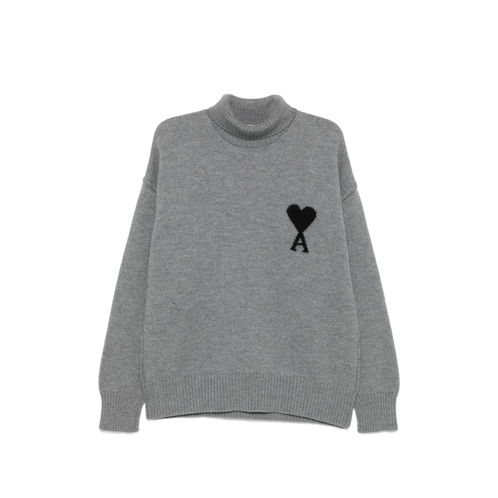 Ami Paris Ami Paris Grey Sweaters & Knitwear - Jumpers Men