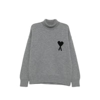Ami Paris Ami Paris Grey Sweaters & Knitwear - Jumpers Men