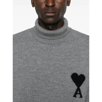 Ami Paris Ami Paris Grey Sweaters & Knitwear - Jumpers Men