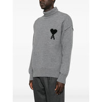 Ami Paris Ami Paris Grey Sweaters & Knitwear - Jumpers Men