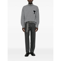 Ami Paris Ami Paris Grey Sweaters & Knitwear - Jumpers Men
