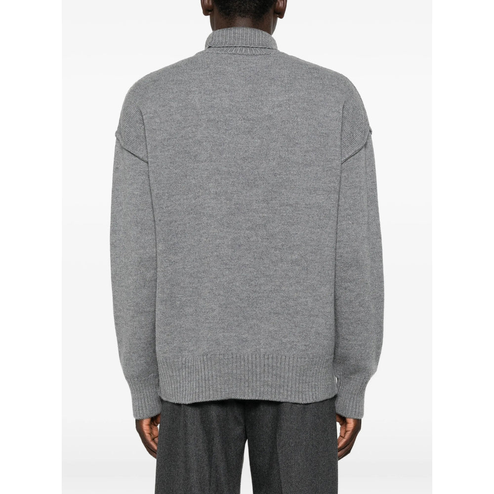 Ami Paris Ami Paris Grey Sweaters & Knitwear - Jumpers Men