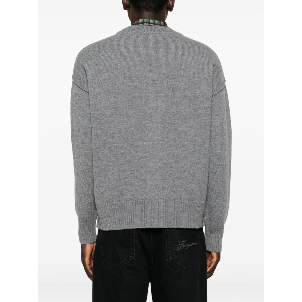 Ami Paris Grey Sweaters & Knitwear - Jumpers Men