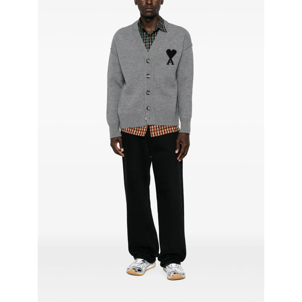 Ami Paris Grey Sweaters & Knitwear - Jumpers Men