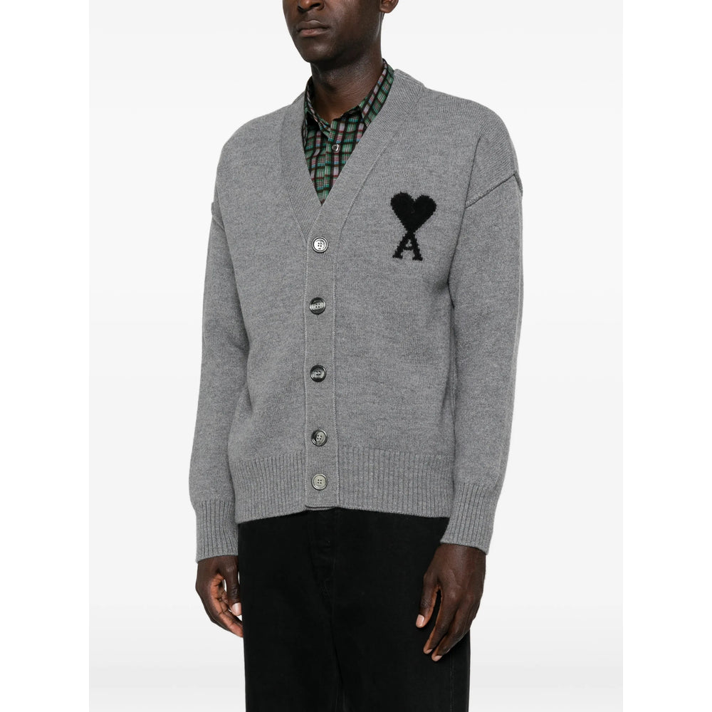 Ami Paris Grey Sweaters & Knitwear - Jumpers Men